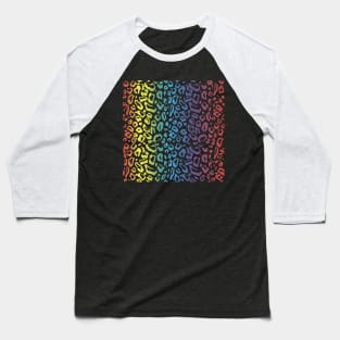 Bright rainbow leopard print Baseball T-Shirt